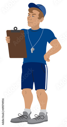 Flat Vector High School Coach