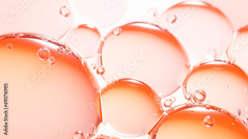Smooth glycerin serum with moisturizing bubbles, isolated on a white background. photo