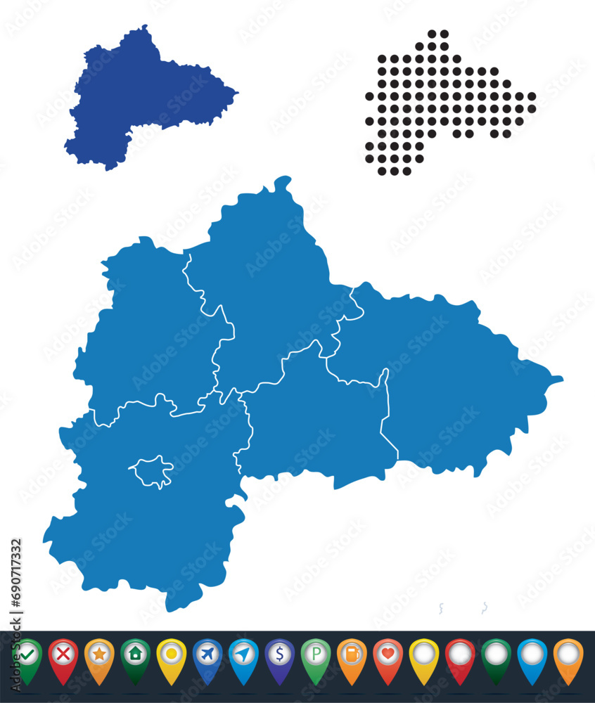 Set maps of Panevėžys County