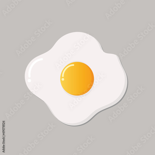 fried egg vector illustration isolated