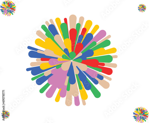Colorful circle vector gradient