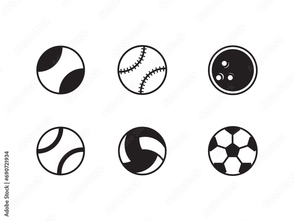 Simple sport balls icons collections isolated on white background stock illustration
Basketball - Ball, Basketball - Sport, Icon Set, Baseball - Ball, Softball - Ball