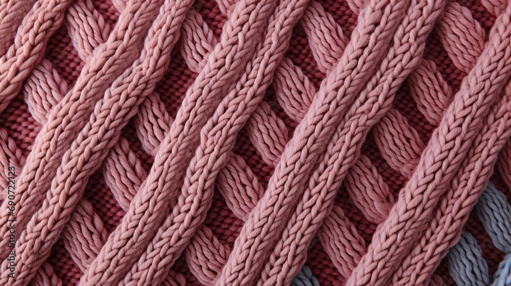 Pink Knitted Wool Closeup Background. Knitted Texture. Knit Fabric Texture, Wool Knitted pattern