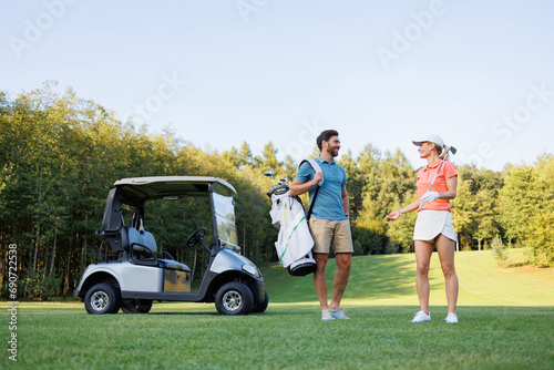 Playing Together: Golfing Couple's Day Out