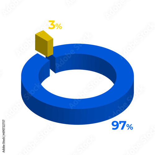 3 97 3d donut pie chart illustration eps vector 
