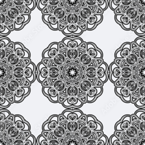 Seamless vector pattern. Background texture in geometric ornamental style.
