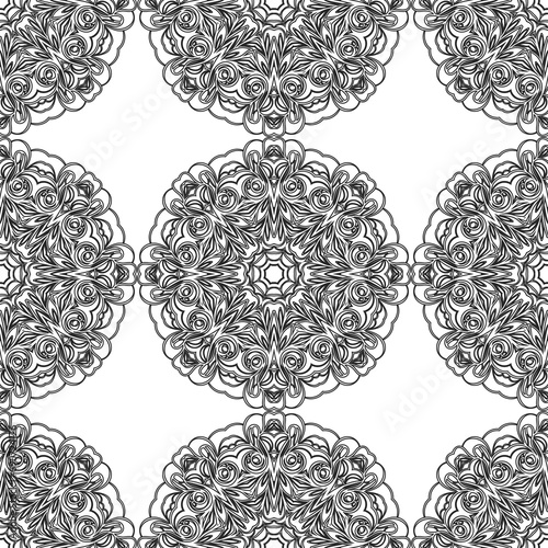 Seamless vector pattern. Background texture in geometric ornamental style.