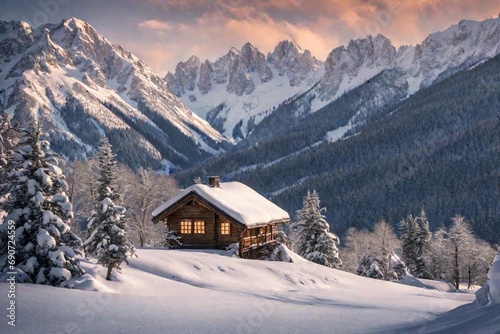 ski resort in the mountains © memoona