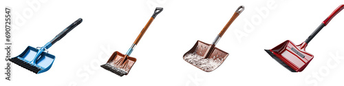 Snow shovel Hyperrealistic Highly Detailed Isolated On Transparent Background Png File