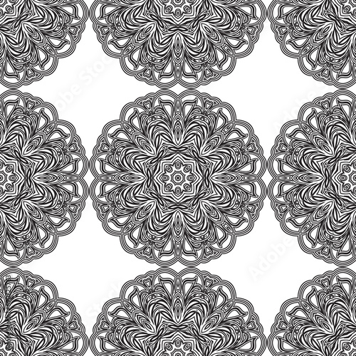 Seamless vector pattern. Background texture in geometric ornamental style.
