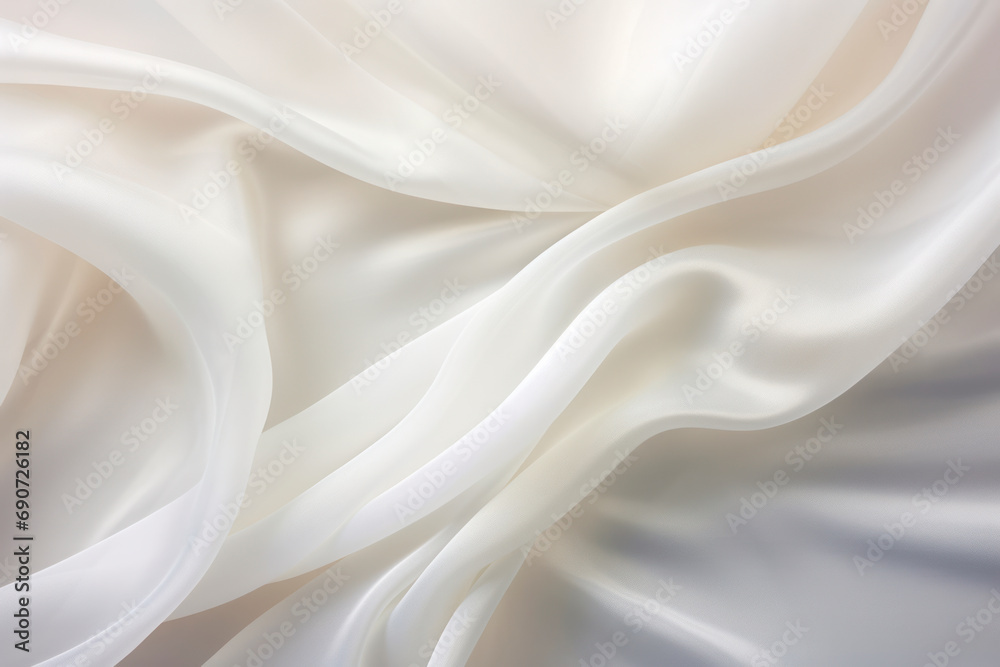 Fototapeta premium White fabric cloth, ultra close up, texture background.