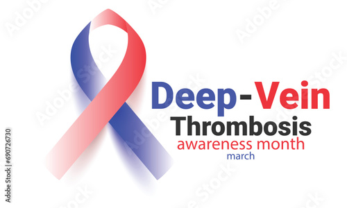 Deep vein thrombosis awareness month. background, banner, card, poster, template. Vector illustration.