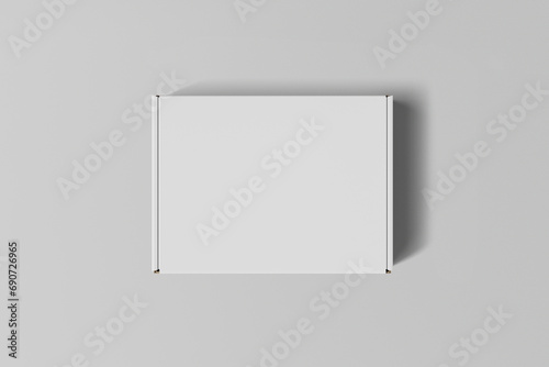 Mailing box mockup. cardboard isolated on white background