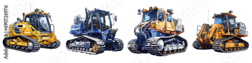 Snowcat grooming machine Hyperrealistic Highly Detailed Isolated On Transparent Background Png File