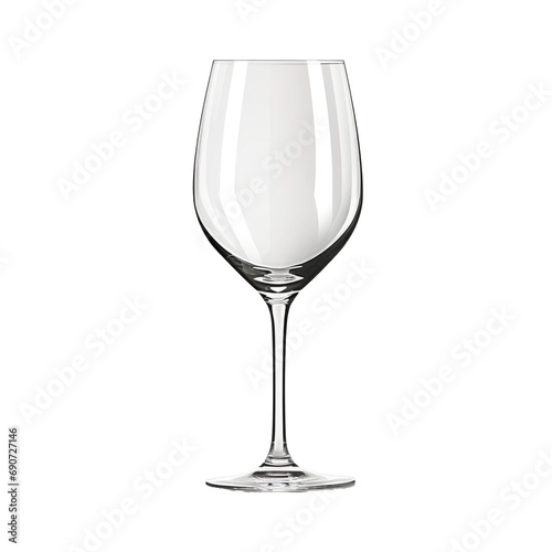 Wine glass isolated on white or transparent background