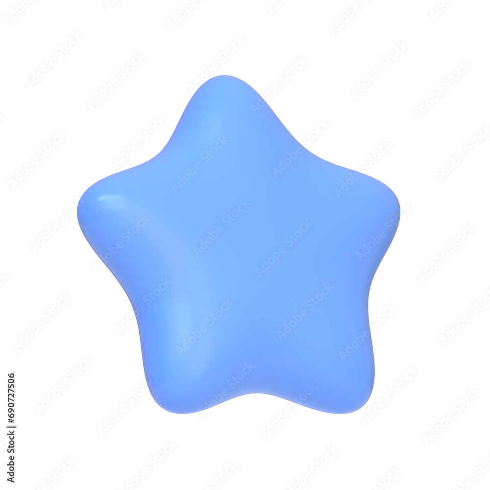 Blue star icon isolated on white background. 3D icon, sign and symbol. Cartoon minimal style. 3D Render Illustration Blue star icon isolated on white background. 3D icon, sign and symbol. Cartoon minimal style. 3D Render Illustration