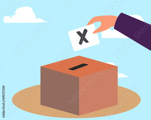 Voting, poll or employee feedback questionnaire, politic choice, opinion or democracy, election or customer survey, referendum concept