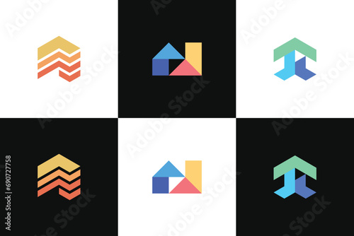 collection of house logo vectors.