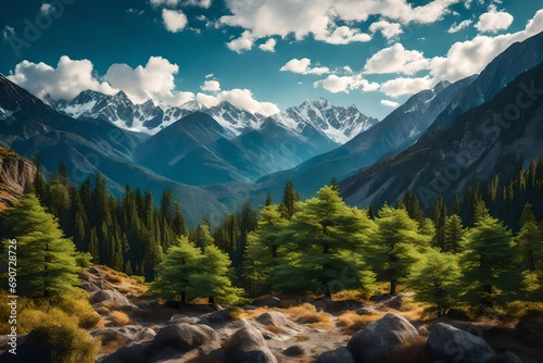 nature background in mountain 