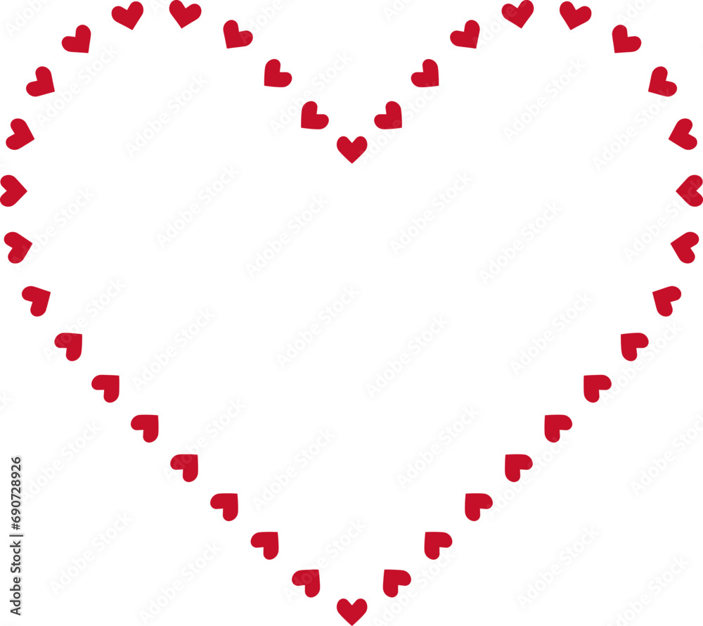 Valentine love frame vector