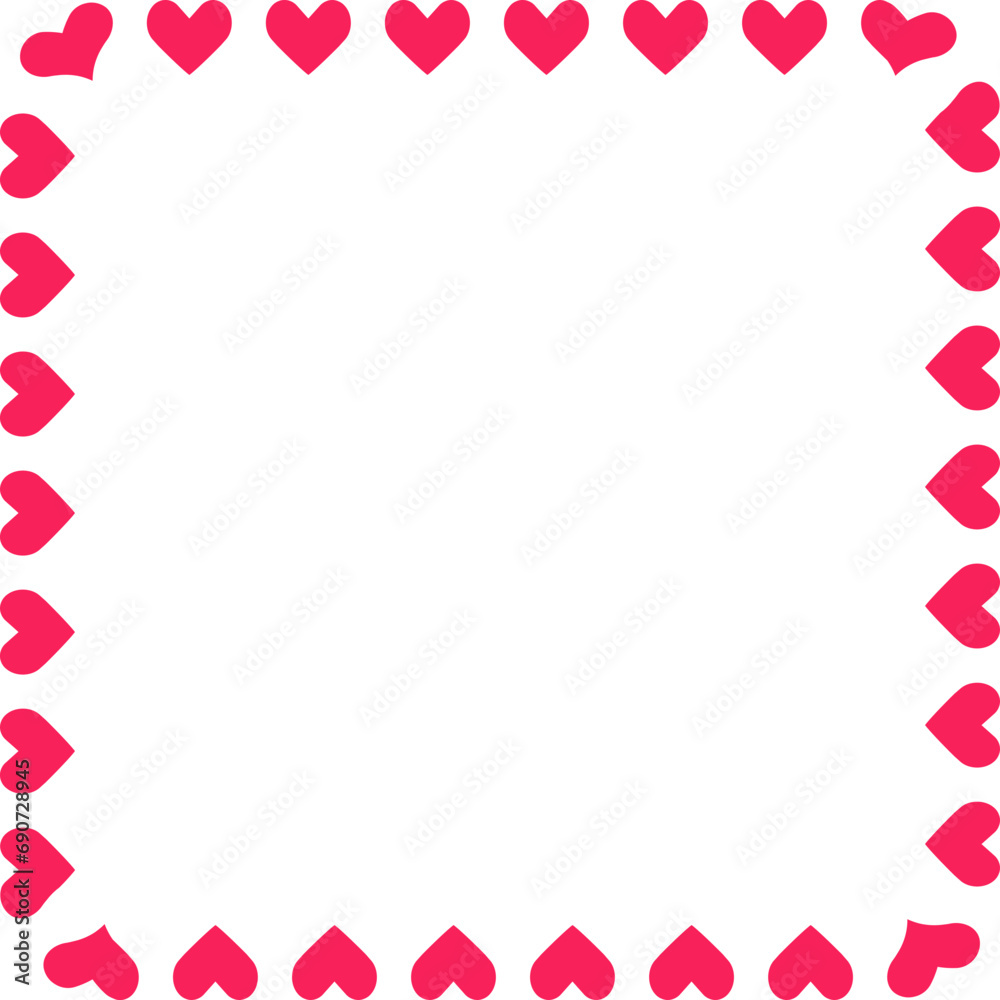 Fototapeta premium Valentine love frame vector