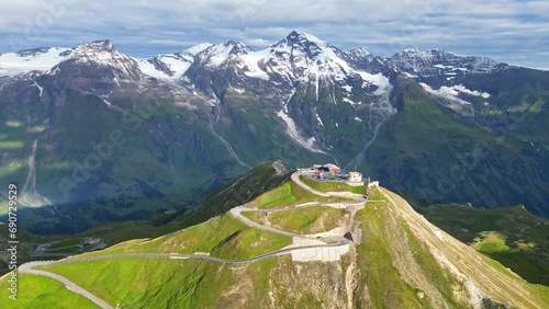 Highest point of Grossglockner High Alpine Road called Edelweissspitze photo