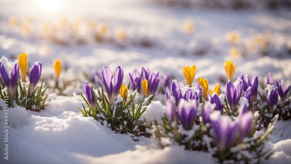 A Beautiful Assortment of Snow-Covered Flowers