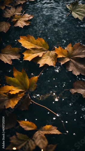 Group of Floating Leaves