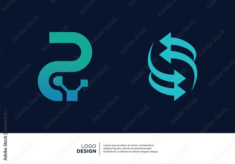 Modern letter Z marketing business logo design.