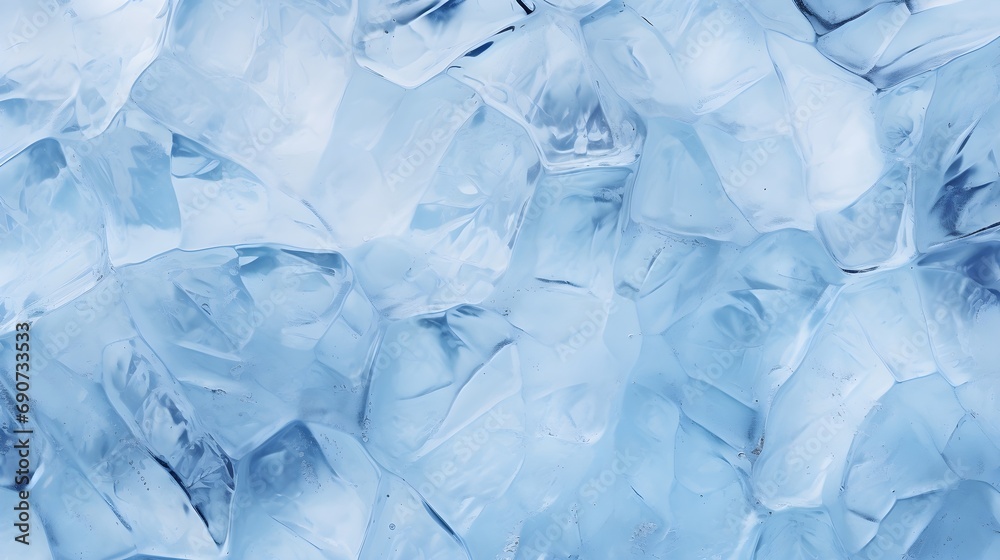 Obraz premium Frosty Elegance: Abstract Crystalline Ice Texture