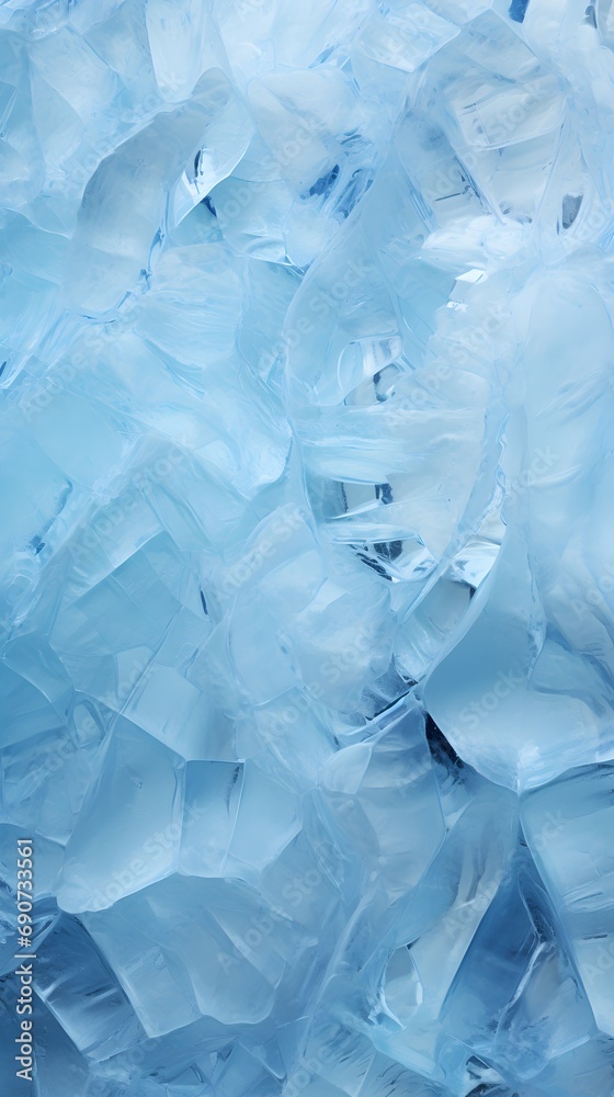 Fototapeta premium Crystalline Ice Texture with Frosted Abstract Patterns