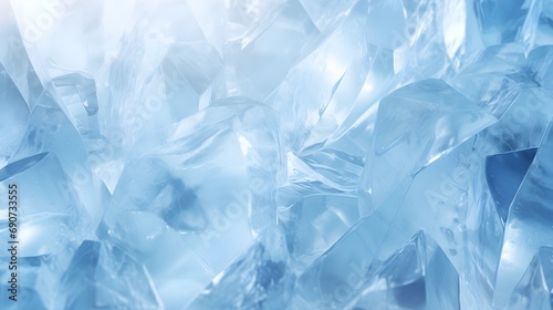 Crystalline Ice Texture with Frosted Abstract Patterns