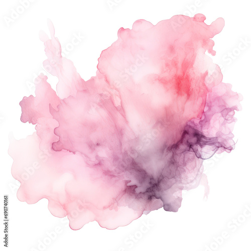 watercolor pink splash isolated on white background PNG File.