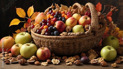 A Bounty of Fresh Fruits and Savory Nuts