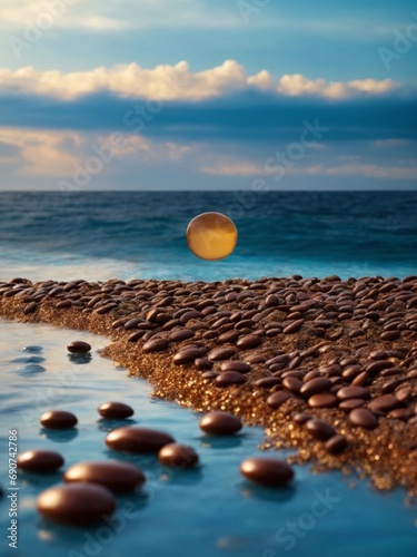 Group of Rocks on a Beach