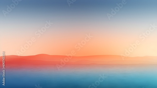 Serene Sunset Skyline with Warm to Cool Color Transition