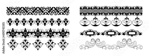 Collection of victorian ornamental brushes