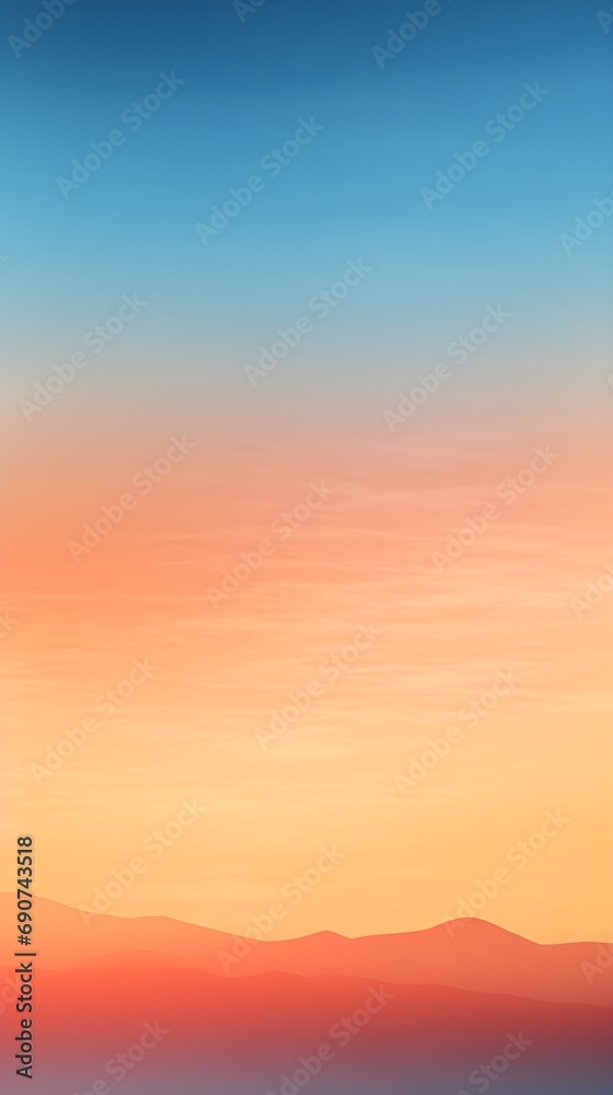 Serene Skyline at Sunset with Gradient Colors Serene Skyline at Sunset with Gradient Colors