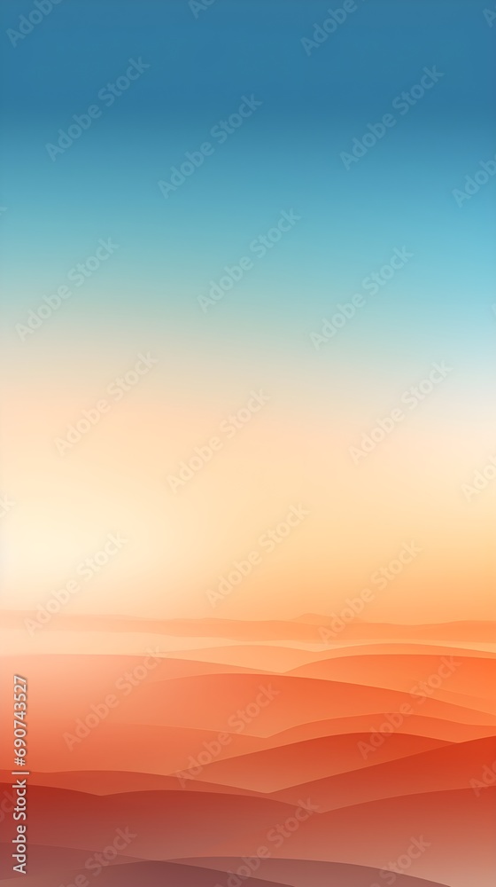 Serene Skyline at Sunset with Gradient Colors Serene Skyline at Sunset with Gradient Colors