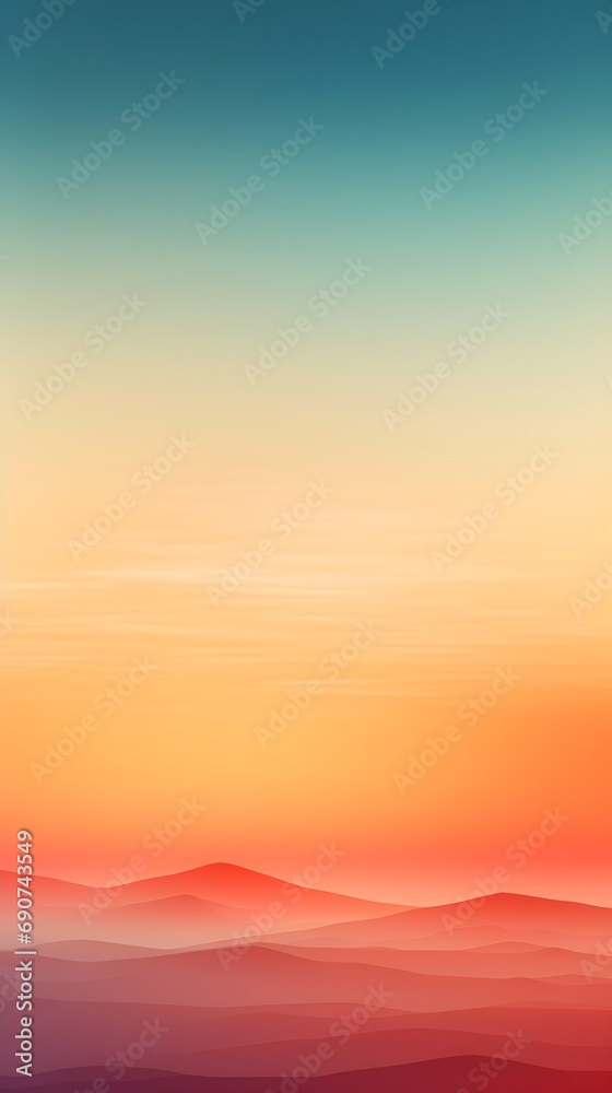 Serene Skyline at Sunset with Gradient Colors Serene Skyline at Sunset with Gradient Colors