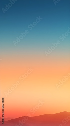 Serene Skyline at Sunset with Gradient Colors