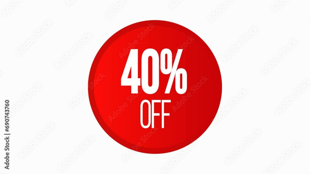 Sale 40% procreant animate sale web banner, Sale label animate, Red sale animate Sale 40% procreant animate sale web banner, Sale label animate, Red sale animate
