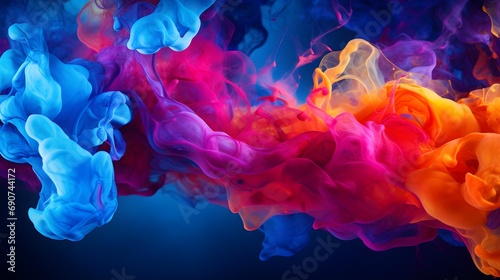 Ethereal Liquid Art: Vibrant Ink Diffusion in Water