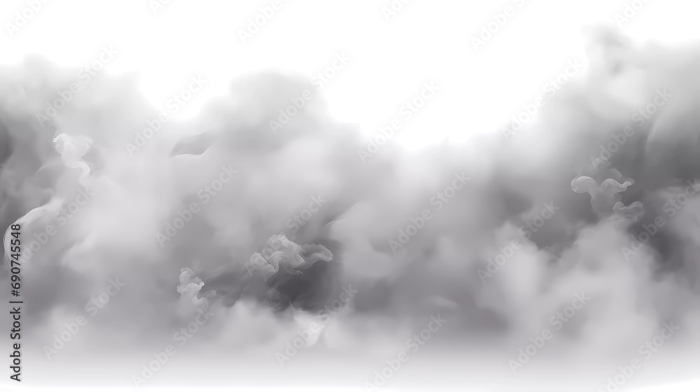 A black and white cloud background with a transparent background for a photo booth or a wallpaper with a transparent background
