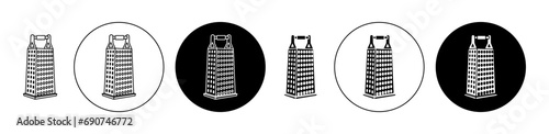 Cheese grater line icon set. Kitchen slicer shredder vector symbol in suitable for apps and websites UI designs. photo