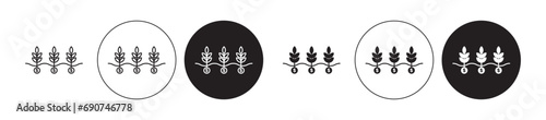 Yield line icon set. Agriculture finance vector symbol in suitable for apps and websites UI designs. photo