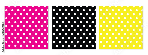 Fototapeta Naklejka Na Ścianę i Meble -  abstract seamless set of white dot pattern perfect for banner poster.