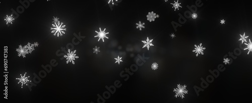 The winter background, falling snowflakes © vegefox.com