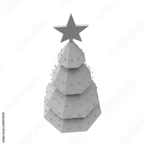 close up on christmas tree isolated