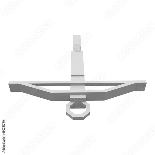 close up on crossbow isolated